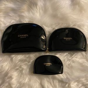 3 Chanel travel beauty bags S, M, L